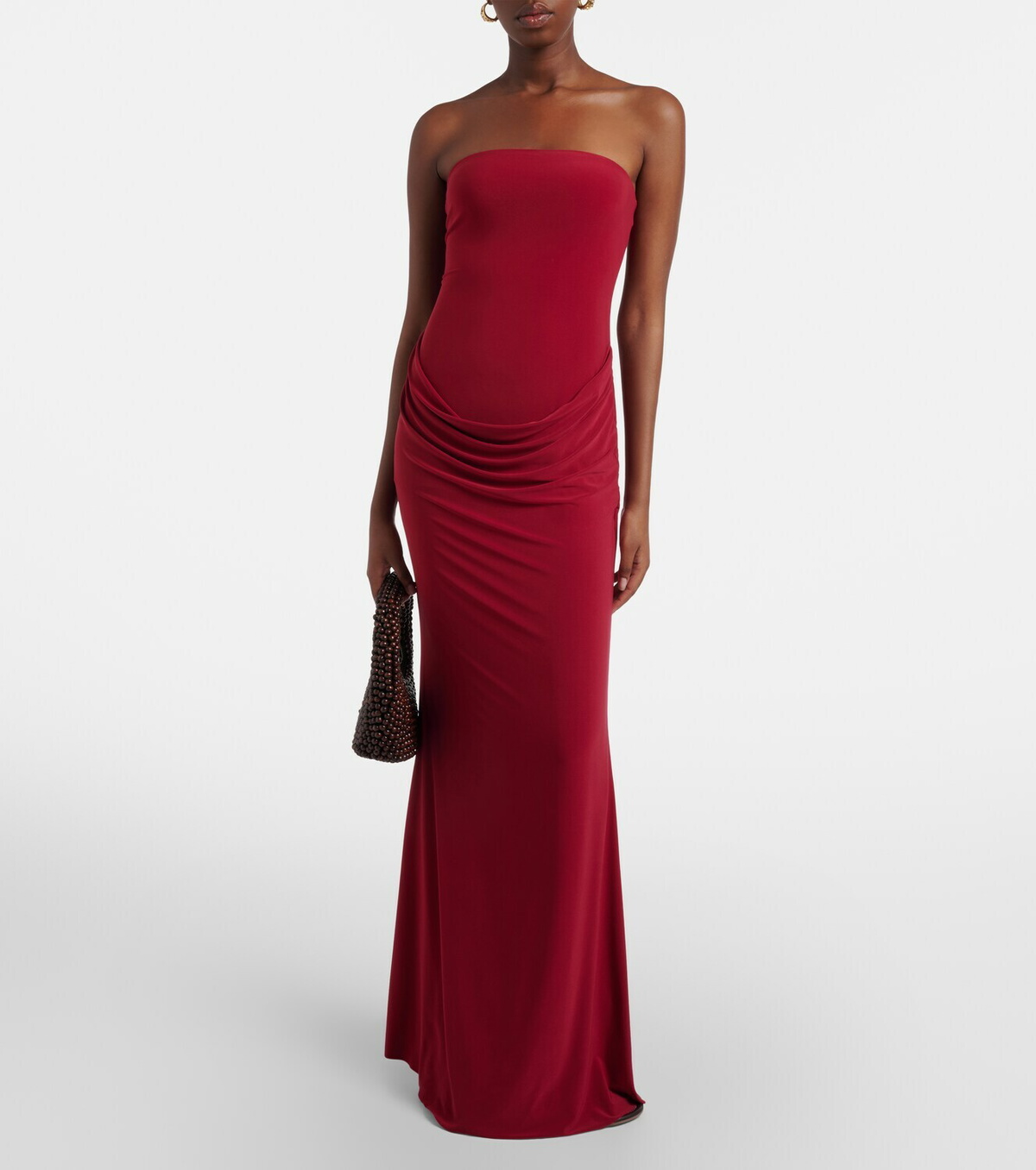 Bananhot Elice draped cotton maxi dress
