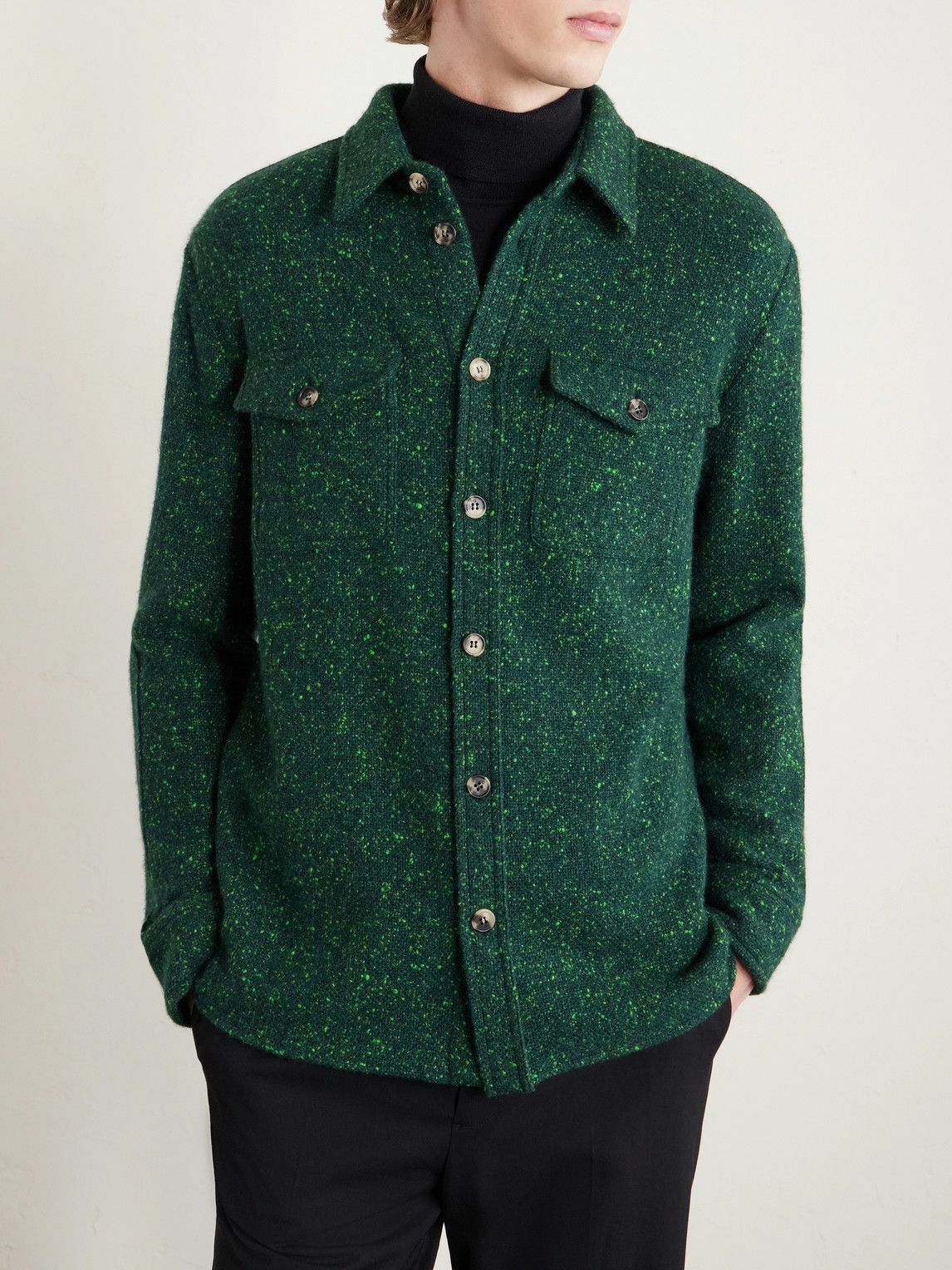 Gabriela Hearst - Lucas Wool and Cashmere-Blend Overshirt - Green