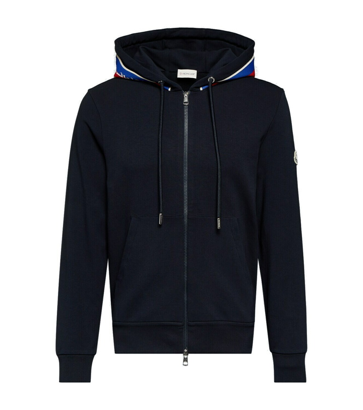 Photo: Moncler - Logo zip-up cotton hoodie
