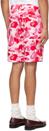 BAPE Pink ABC Camo Shark Shorts