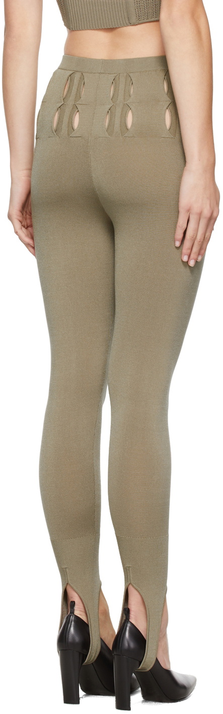 Dion Lee Khaki Double Stirrup Leggings