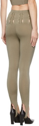 Dion Lee Khaki Double Stirrup Leggings
