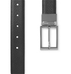 Ermenegildo Zegna - 3.5cm Black Reversible Leather Belt - Black