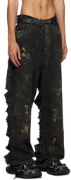 Balenciaga Black Super Destroyed Jeans