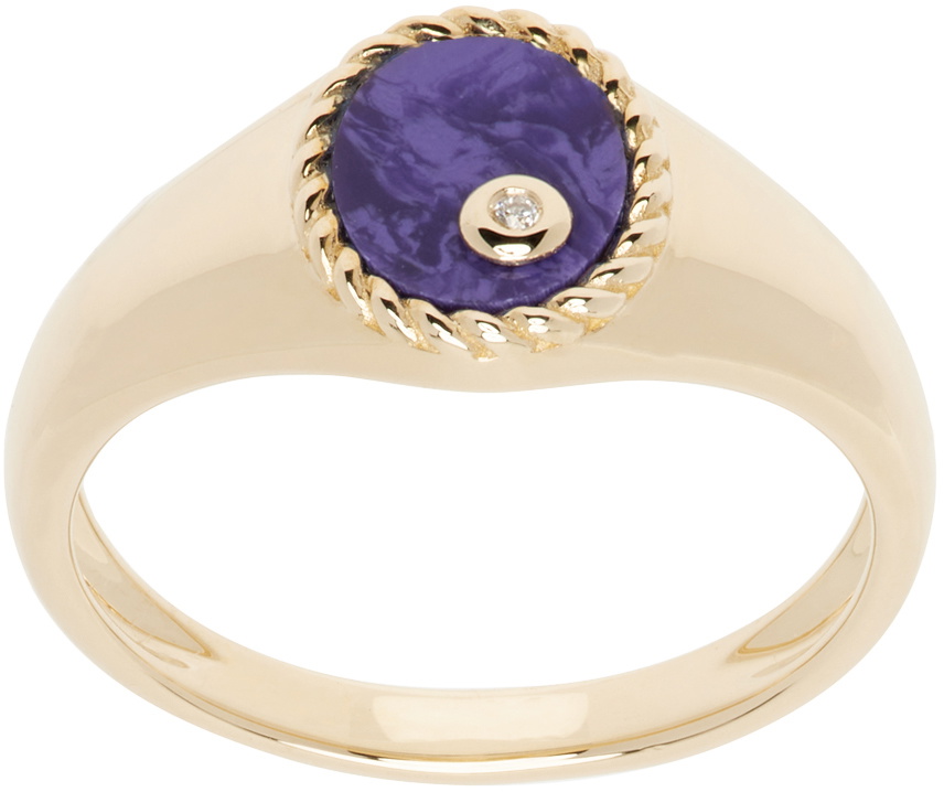 Yvonne Léon Gold Baby Chevalière Ovale Ring