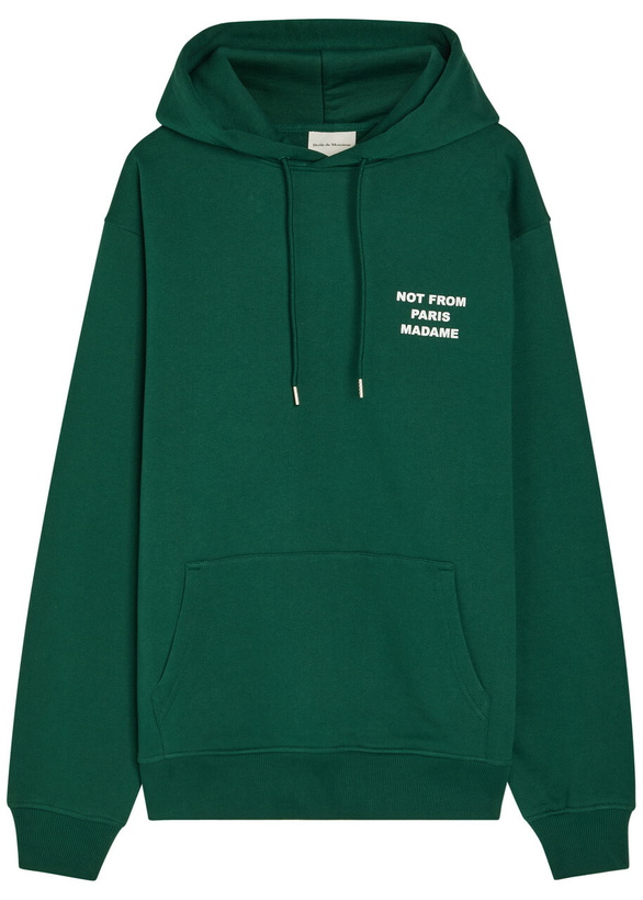 Photo: DRÔLE DE Monsieur Nfpm Hooded Cotton Sweatshirt Dark Green