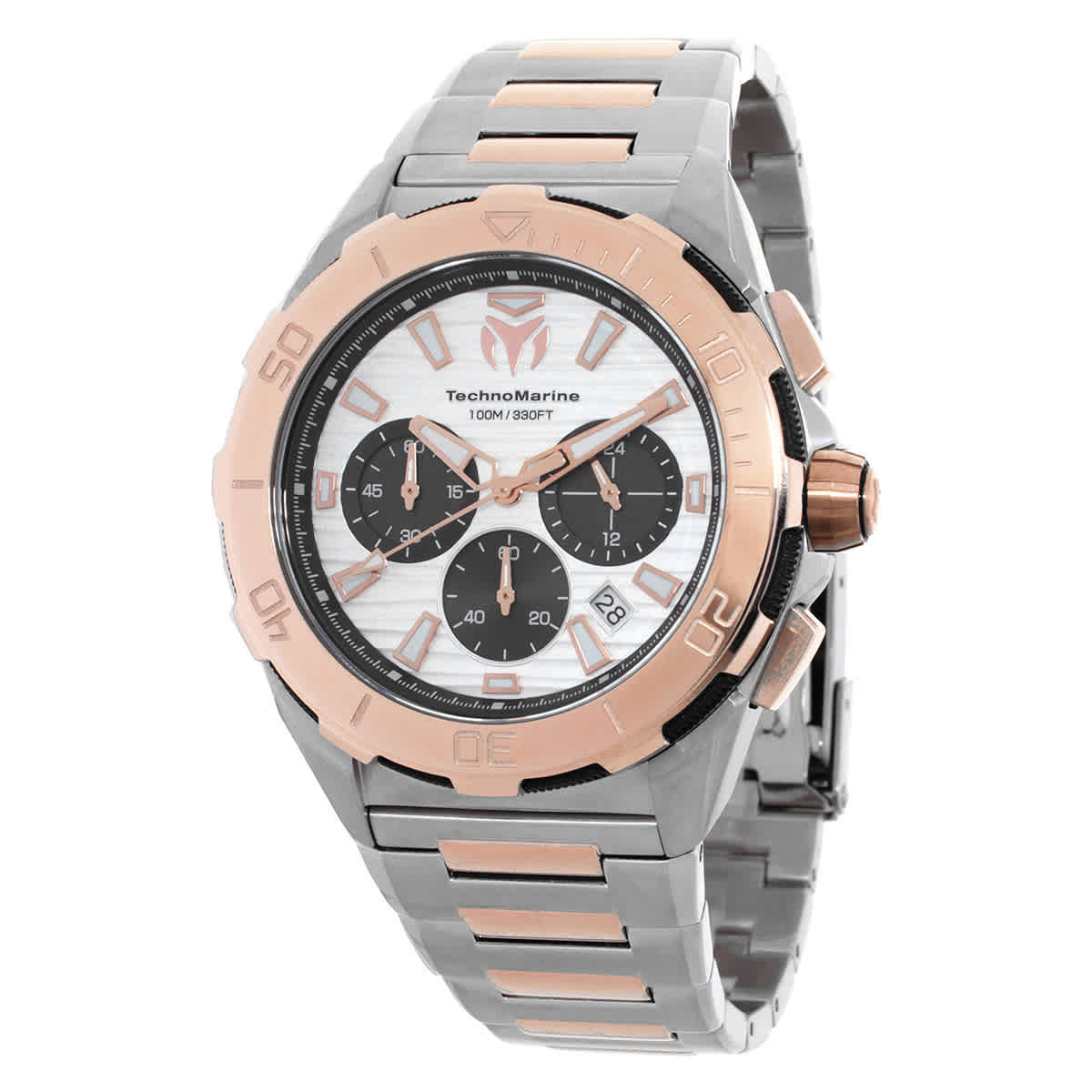 TechnoMarine Seven Seas Chronograph GMT Quartz Silver Dial Mens Watch TM-725037