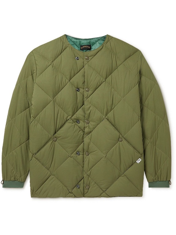 Photo: Comfy Outdoor Garment - Quilted Padded Shell Down Jacket - Green
