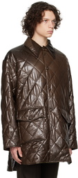 System Brown Quilted Jacket