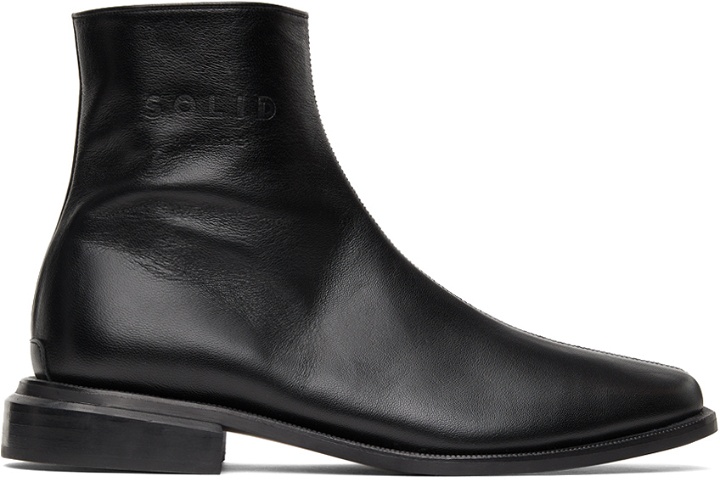Photo: Solid Homme Black Zip-Up Boots