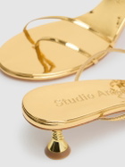 STUDIO AMELIA 50mm Helix Metallic Leather Sandals