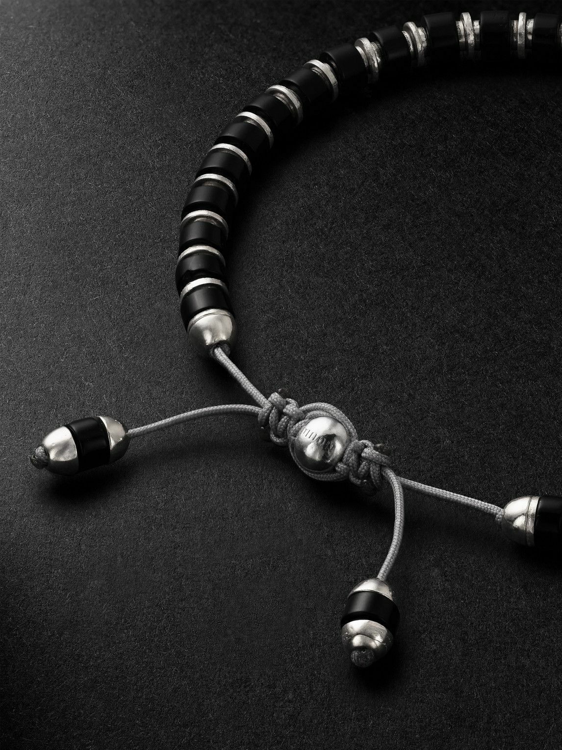 M. Cohen - Sapet Sterling Silver, Onyx and Cord Bracelet - Black
