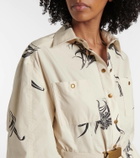 Moncler Floral cotton poplin shirt dress