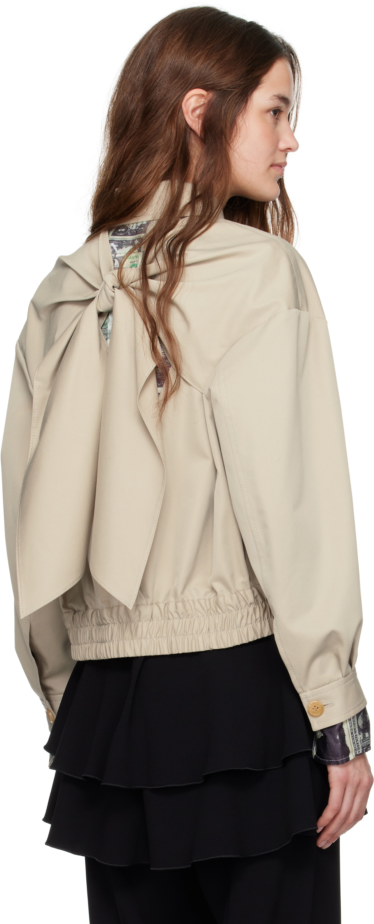 UNDERCOVER Taupe Bow Jacket