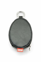 Diesel Charm in matte PU with Oval D logo - Charms and Keyrings Mens in Black