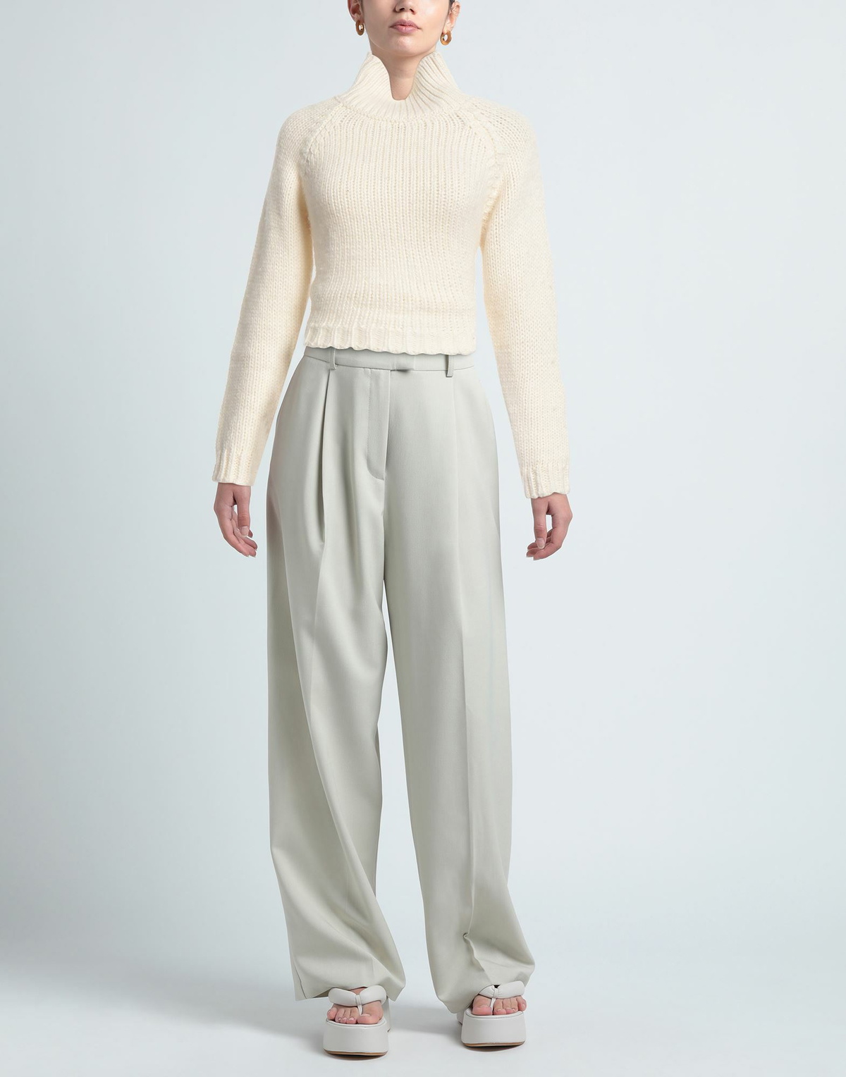 Maje Womens Turtleneck Ivory