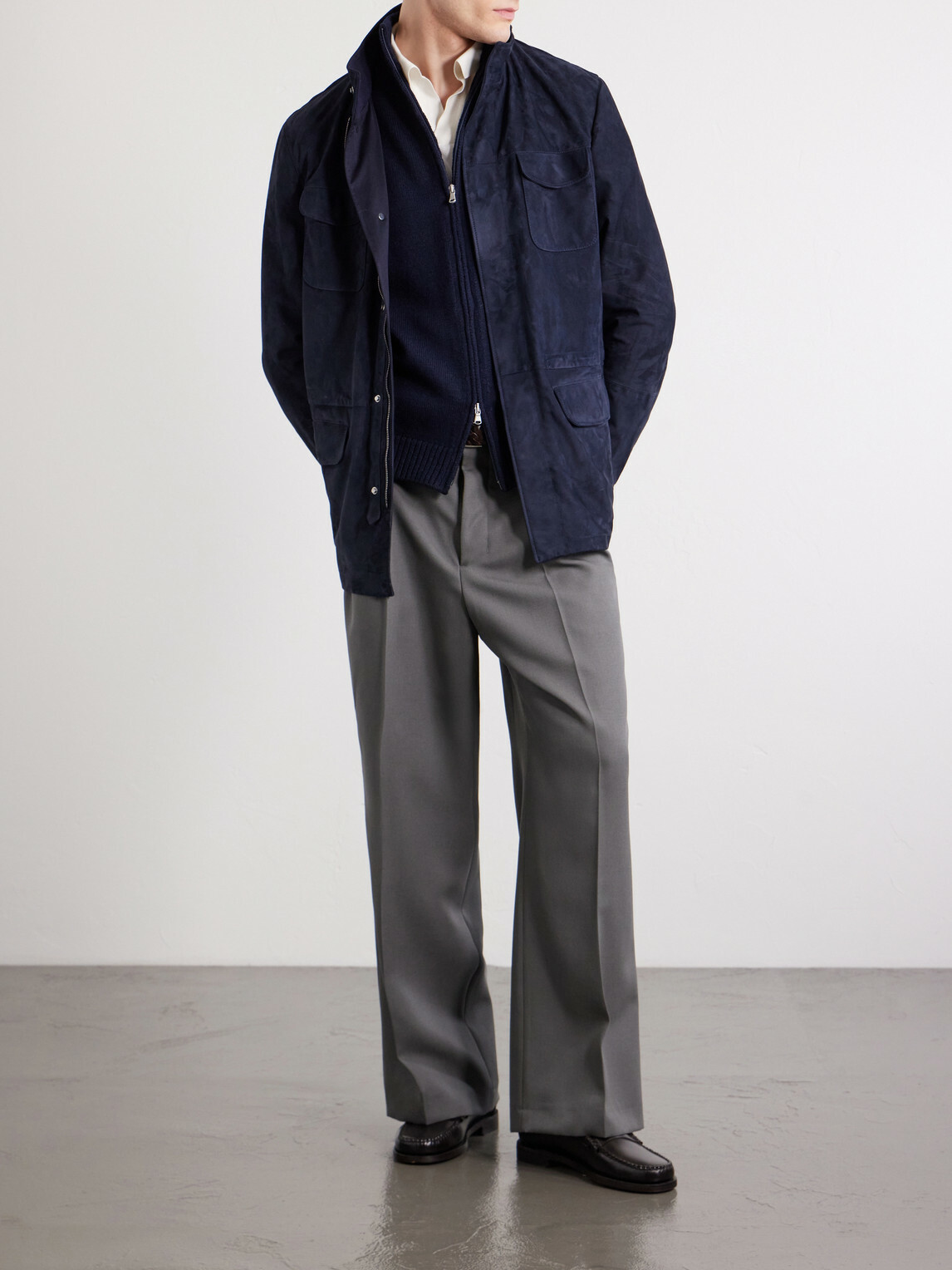 Thom Sweeney - Field Suede Jacket - Blue
