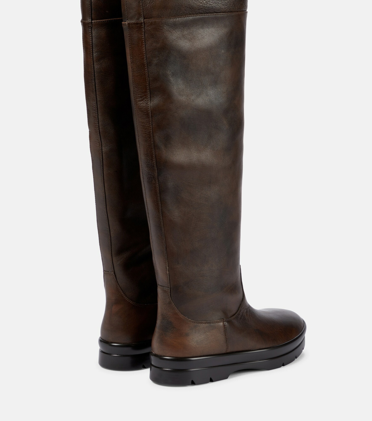 The Row - Billie leather over-the-knee boots