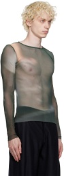 Serapis Gray Graphic Long Sleeve T-Shirt