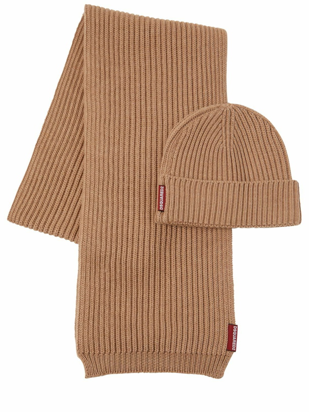 Photo: DSQUARED2 - Warmy Knit Scarf &hat Set