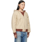 MM6 Maison Margiela Beige Hooded Reversible Jacket
