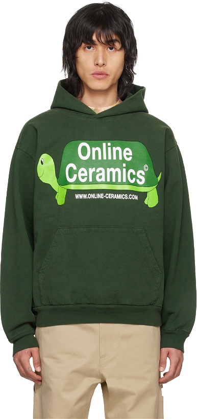 Photo: Online Ceramics Green Long Turtle Hoodie