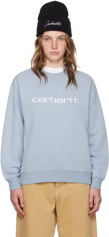 Photo: Carhartt Work In Progress Blue Loose Fit Sweatshirt