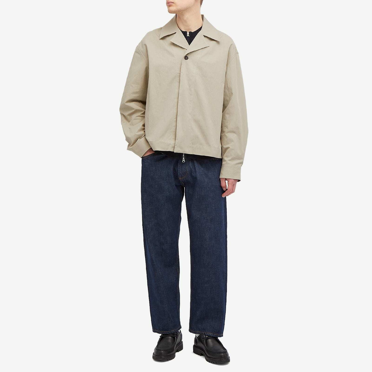 Studio Nicholson Men's Rick Overshirt Jacket in Dove