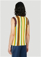 Wales Bonner - Scale Striped Vest in Brown