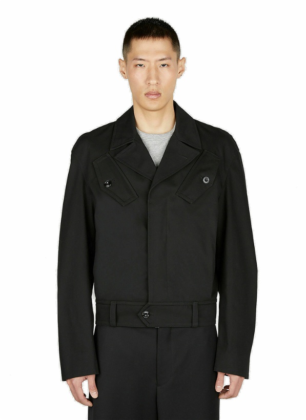 Photo: Alexander McQueen - Military Cropped Bomber Jacket in Black
