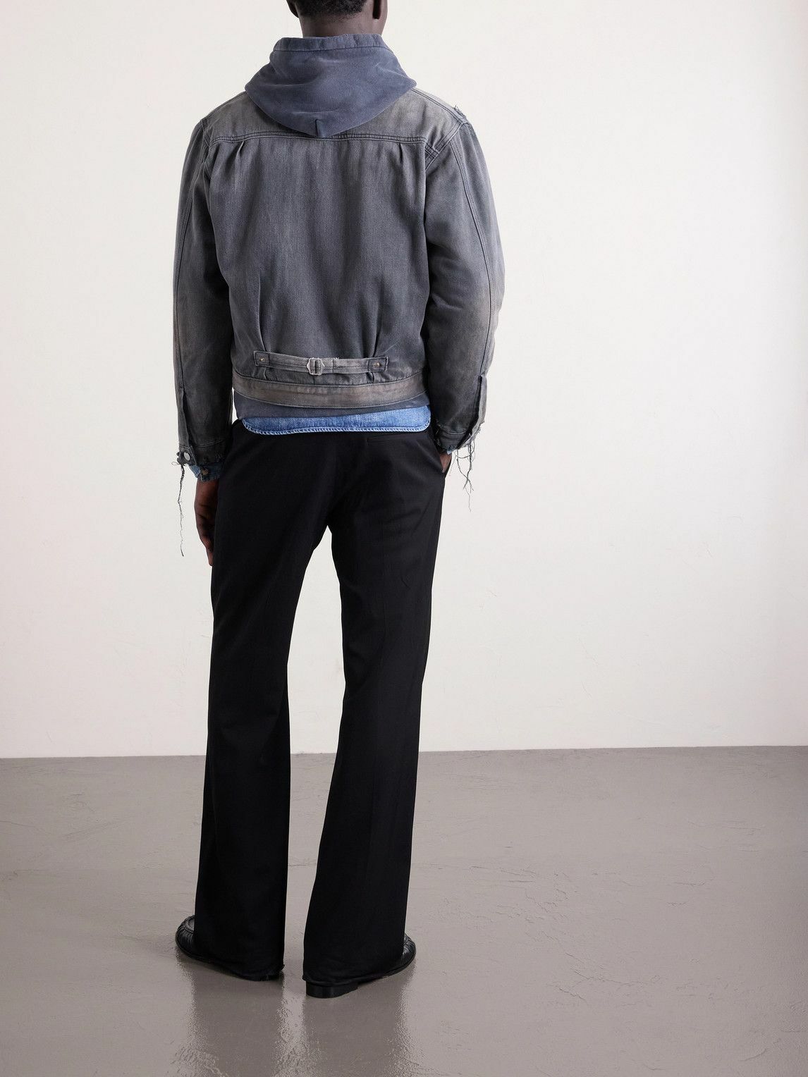 Enfants Riches Déprimés - Type VII Distressed Denim Jacket - Gray