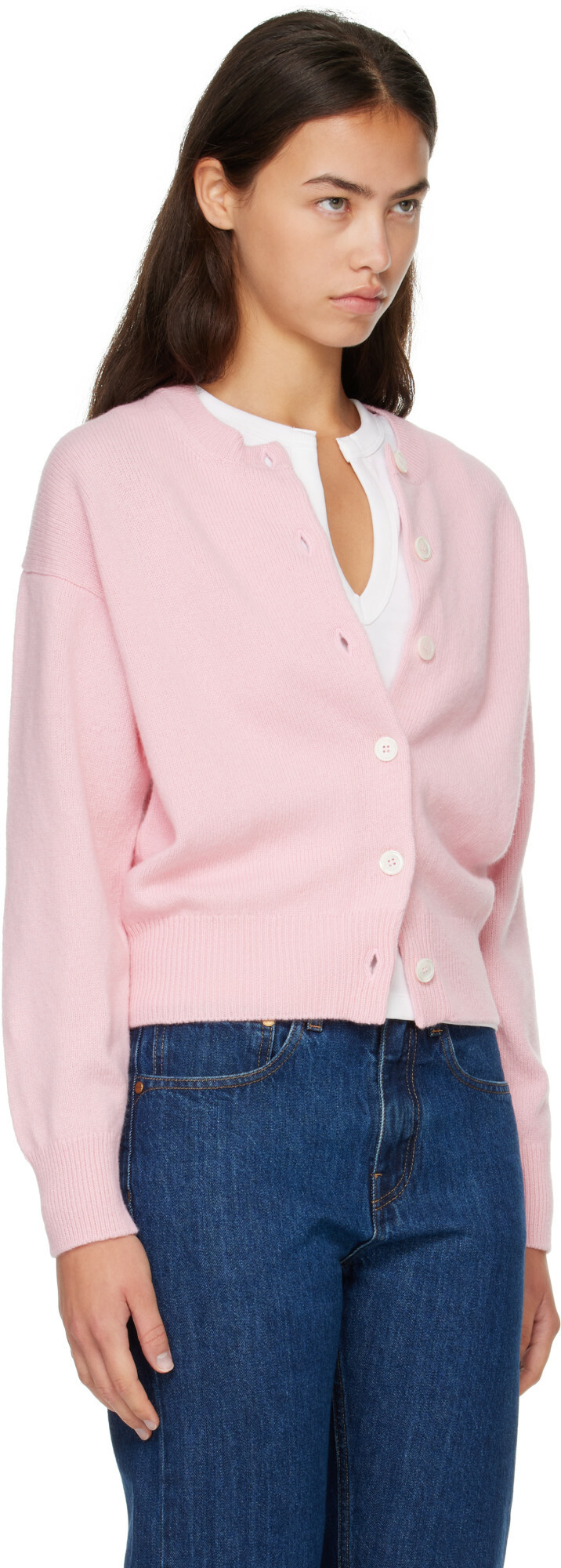&Daughter Navy Ada Crewneck Cardigan