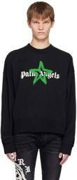 Palm Angels Black Star Sprayed Sweatshirt