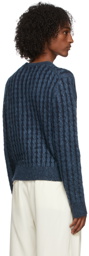 Acne Studios Indigo Cable Knit Crewneck