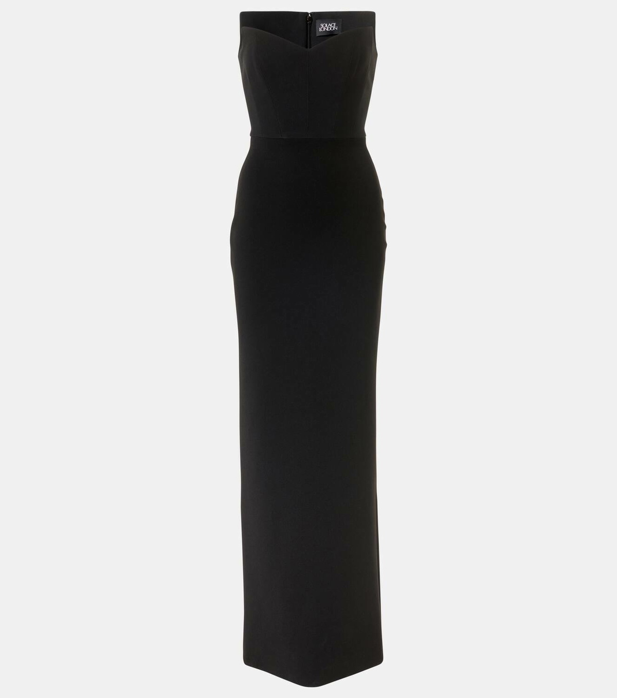 Solace London Malla crêpe corset maxi dress