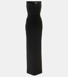 Solace London Malla crêpe corset maxi dress
