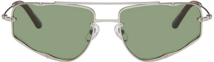 Photo: Eckhaus Latta SSENSE Exclusive Silver 'The Speed' Sunglasses