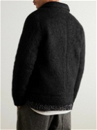 NN07 - Throwing Fits Julius Brushed Knitted Jacket - Black