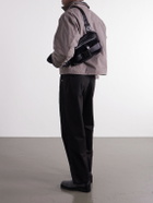 Master-Piece - Sling Suede and Leather-Trimmed Nylon-Twill Messenger Bag