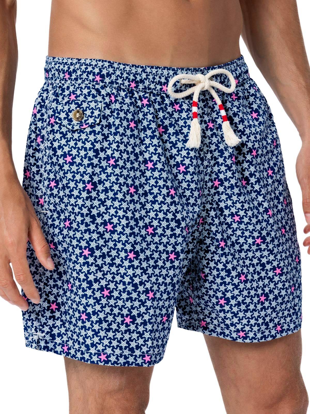 MC2 SAINT BARTH Men Lightweight Swim Shorts Lighting Macro Paisley print main image 0