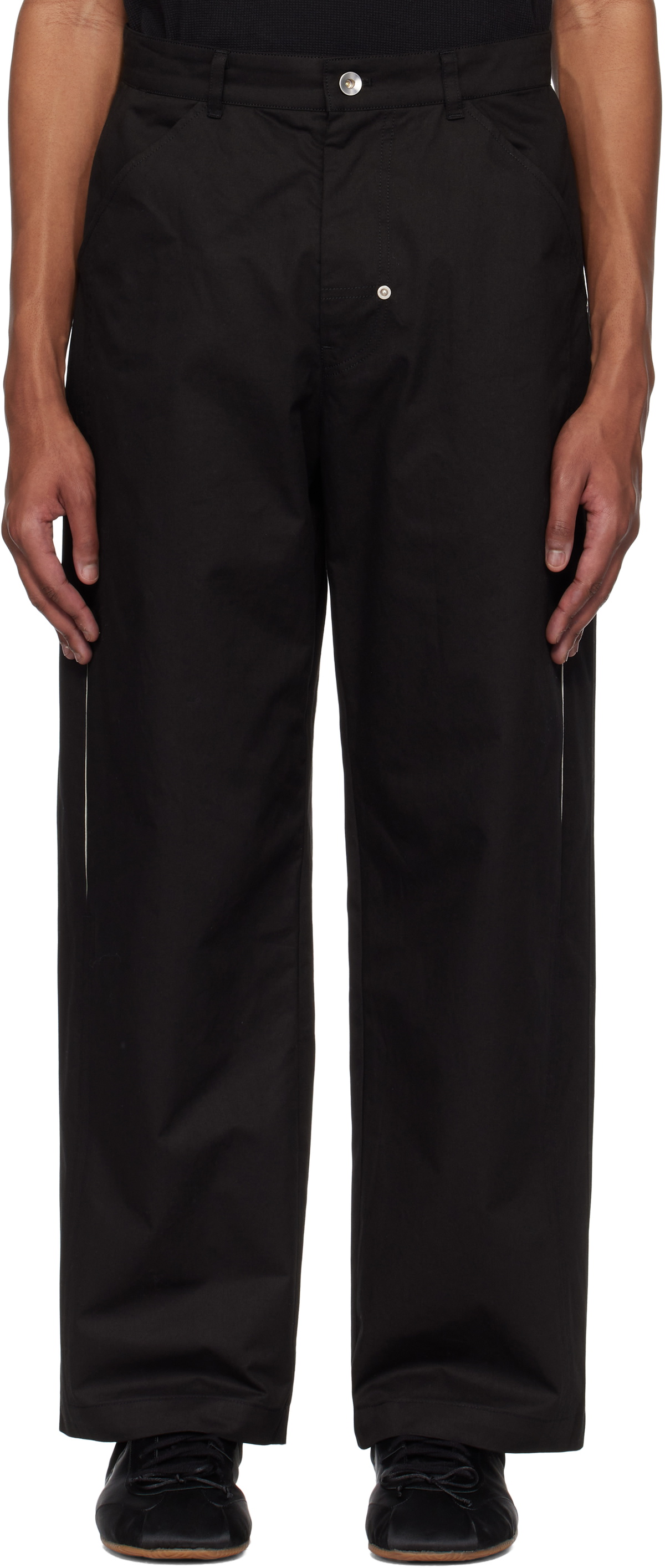 Kijun Black Color Slit Trousers