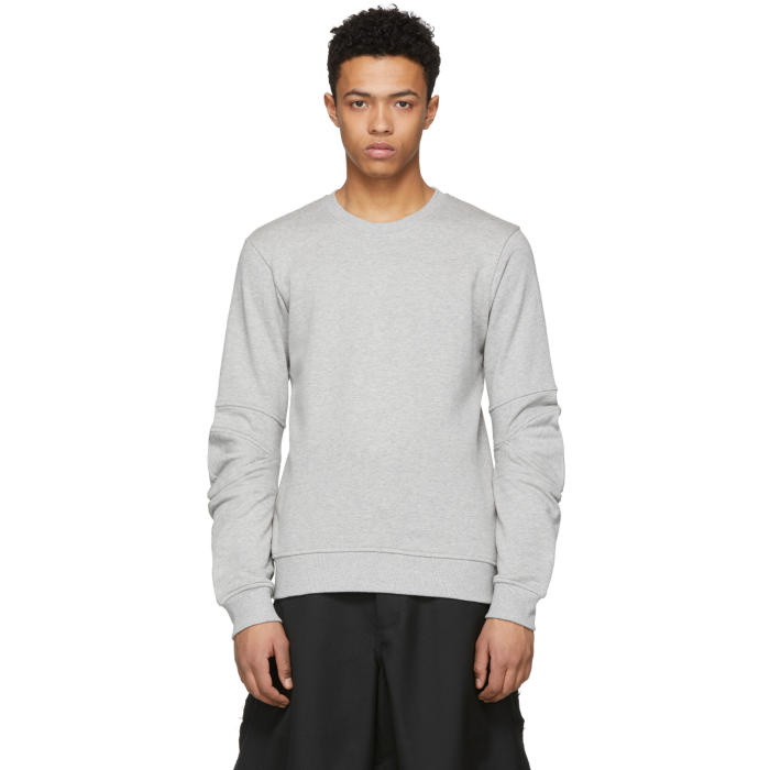 Photo: Comme des Garçons Shirt Grey Panelled Sleeve Sweatshirt 