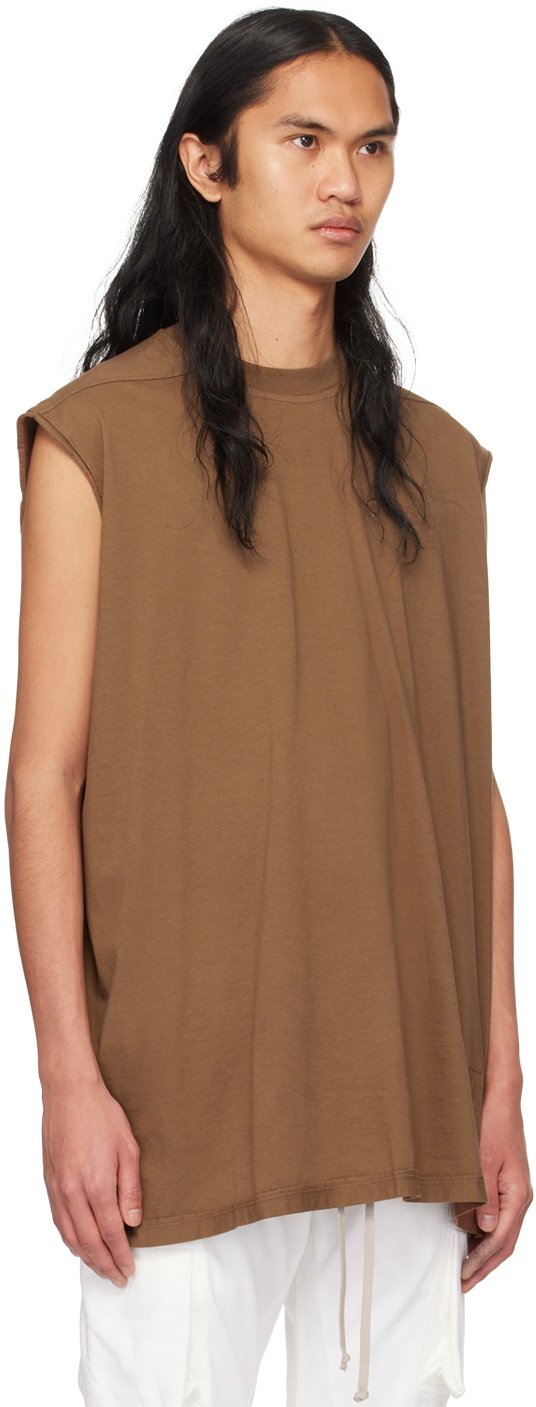 Rick Owens Brown Cotton T-Shirt