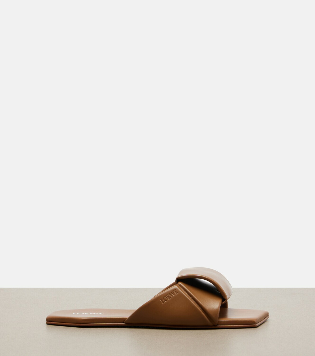 Loewe Origami leather slides