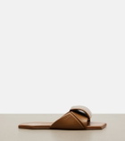 Loewe Origami leather slides