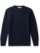 Inis Meáin - Donegal Merino Wool and Cashmere-Blend Sweater - Blue