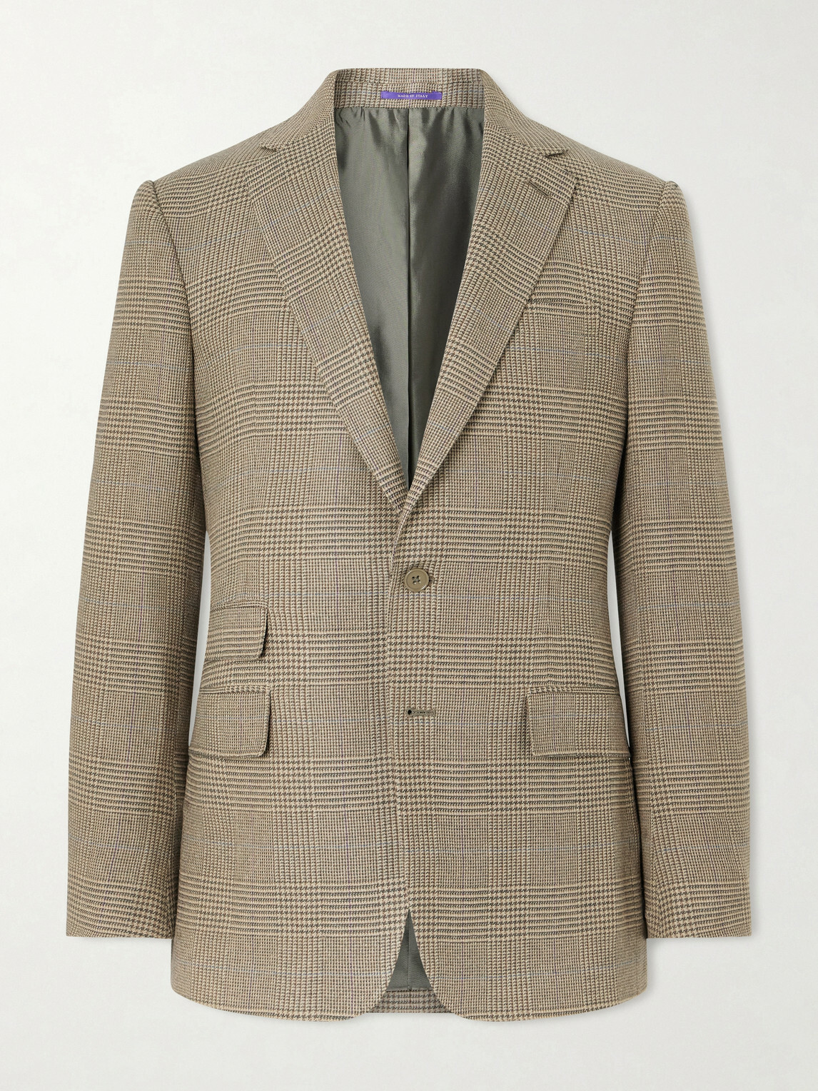 Ralph Lauren Purple label - Checked Silk, Wool and Cashmere-Blend Blazer - Green