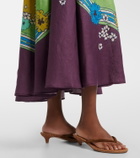 Alémais Nanci printed linen maxi dress