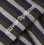 Oliver Spencer Loungewear - Miller Striped Stretch Cotton-Blend Socks - Gray