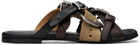 Acne Studios Brown Leather Belts Strap Sandals